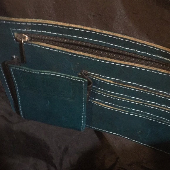 PRICE DROP**EUC LEADERS IN LEATHER TOOLED LEATHER TOTE BAG - Picture 4 of 8